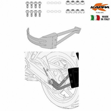 Крепление Kappa для хаггеров Kappa KRM01 и KRM02 на Kawasaki Versys 650 15-19 RM4114KITK